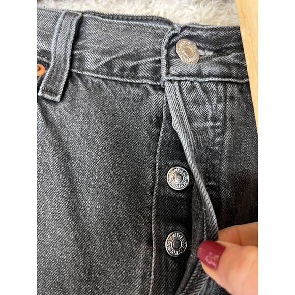 Levi's Black Straight Leg Jeans Heavyweight Fabric - Picture 3 of 12